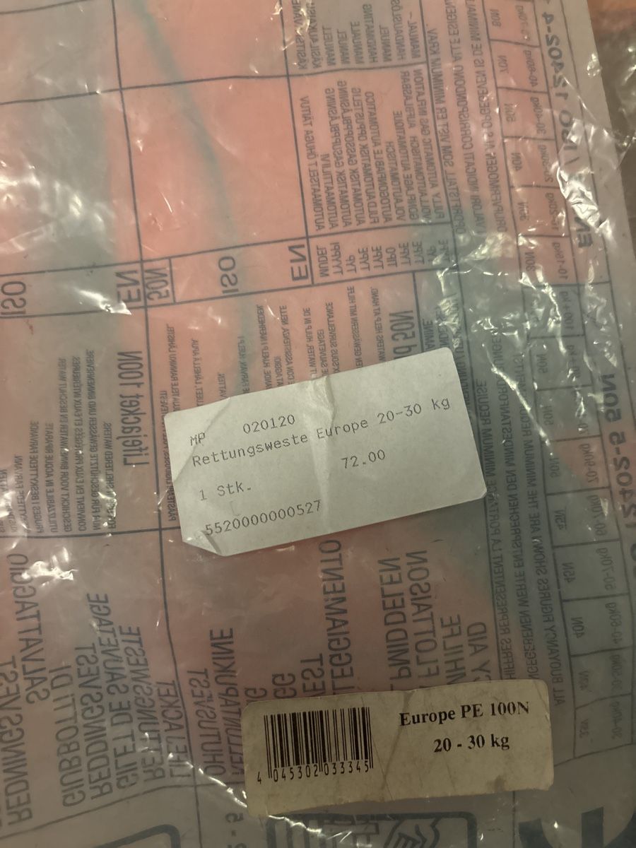 Giubbotti di salvataggio: Marinepool Rettungsweste 20-30 kg – Usato da Zürich venduto da Aapitz 1
