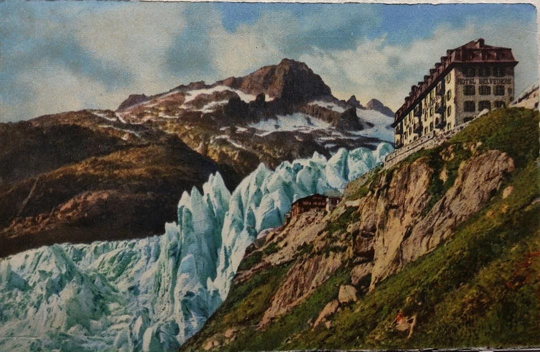 Cartoline postali: FURKASTRASSE - Hôtel Belvédère – Usato da Delémont venduto da Domdom1