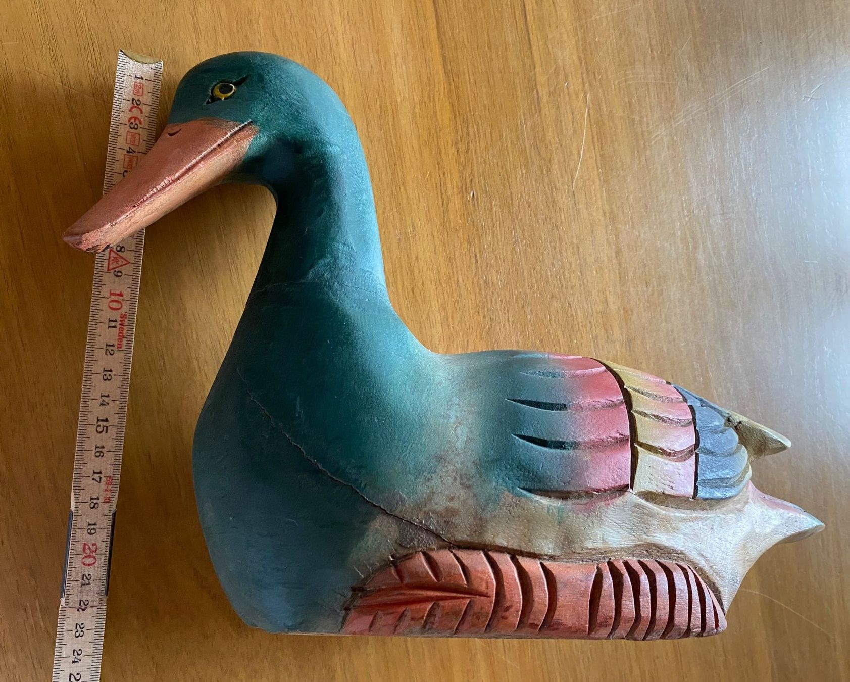 Statuette: Ente Holz, farbig, alt – Usato da Rosshäusern venduto da Reb_87sr 1