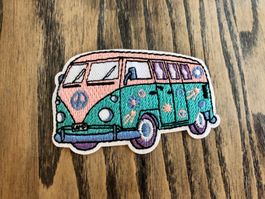 Aufnäher Patch zum Aufbügeln Hippie Bus Van Life
