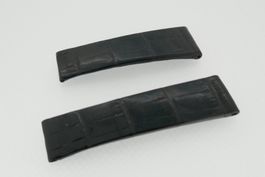 ROLEX Kroko Band / Bracelet/ Strap schwarz NOS