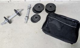Bodyshape Hantelset 10 kg verstellbar mit Tasche