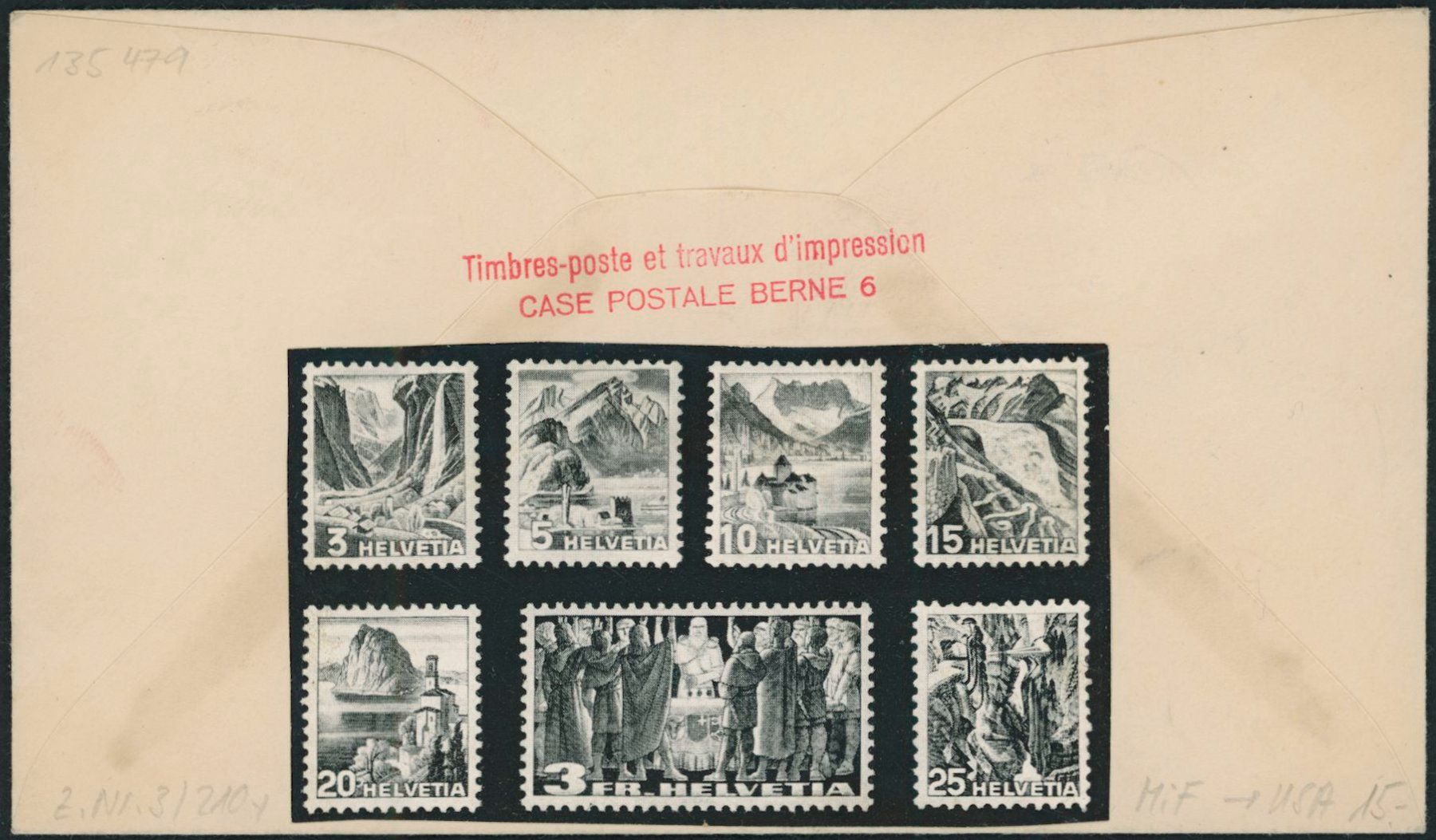 Alle Briefmarken: 1940 - Pro Patria - Brief - nach USA – Gebraucht aus Schindellegi von stationary 1