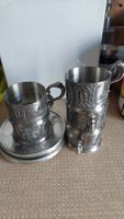 Zinn Becher Souvenir AG 4er Set guter Zustand