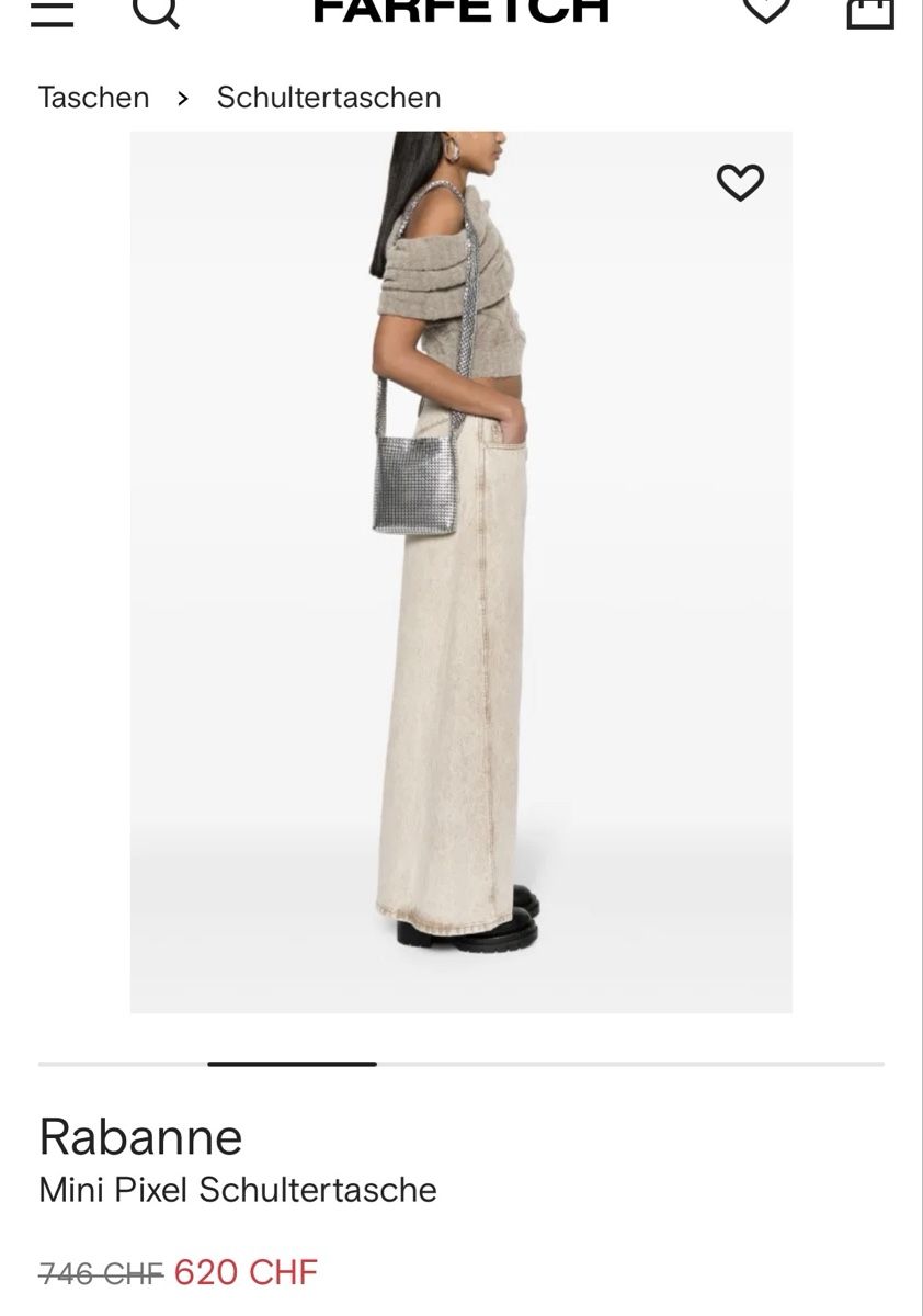 Borse da donna: Rabanne Mini Pixel Tasche silber – Nuovo e nell'imballaggio originale da Bachenbülach venduto da narapopo 4