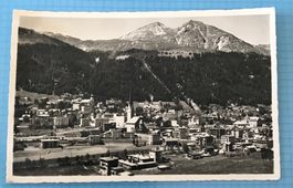 Davos - Platz mit Schatzalp/Strelapass und Schiahörner 1957