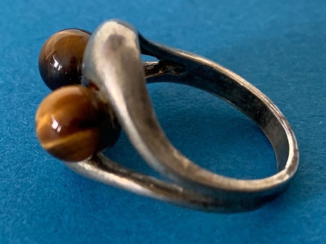Ringe: Silberring tigeraugen (rg 54) – Gebraucht aus Laufen von belleskulptur 4