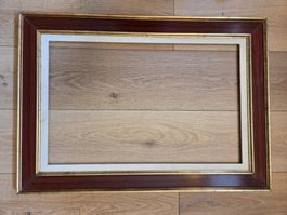 joli cadre plat bronze et bois 60x38 cm