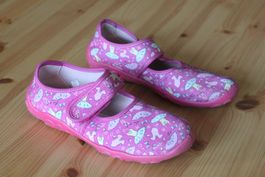 Superfit Hausschuhe Gr. 34, Pink mit Ballett-Muster🩰