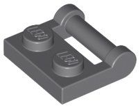 Lego 32x Platte mit Griff (48336) dunkelgrau