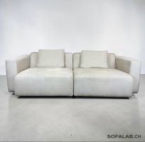 Interio 2-Sitzer-Sofa, Cremebeige Stoff