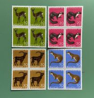 Briefmarken Pro Juventute 1967, 4er einheimische Wildtiere