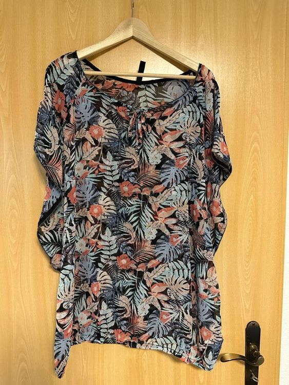 Bluse Damen Grösse 48 mit Glitzer am Ausschnitt und Ärmel | Kaufen auf ...