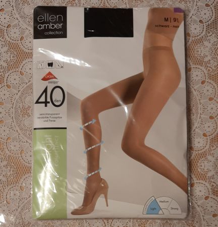 Ellen Amber Compact Light Strumpfhose 40den Gr.M Schwarz