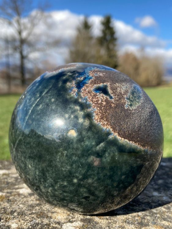 Keramik Kugel handarbeit Deko Garten Weihnachten Kaufen auf Ricardo