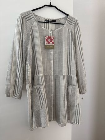 Gudrum Sjöden, Bluse Thea, L, gestreift mit Etikett