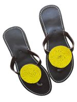 Handgemachte Leder-Sandalen - Gelb 42 🔥 50% SALE