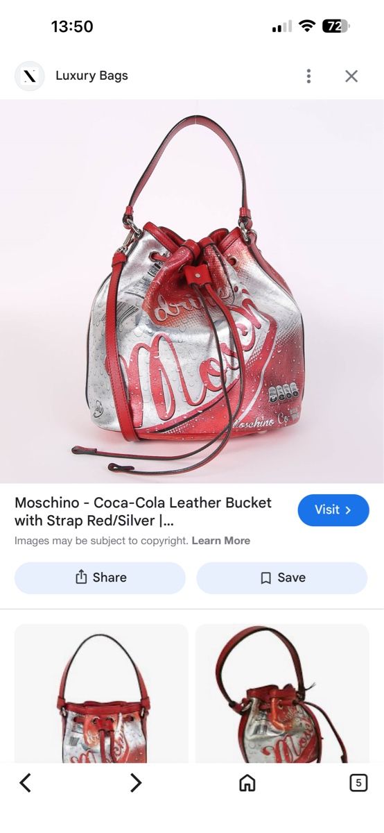 Moschino Borse da donna: Moschino Coca-Cola-inspired leather bucket bag – Usato da Uhwiesen venduto da CelineDior 9