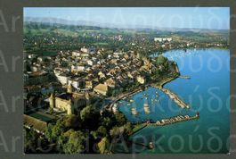 AK color Morges VD vue aérienne, Flugbild ≈ 1980