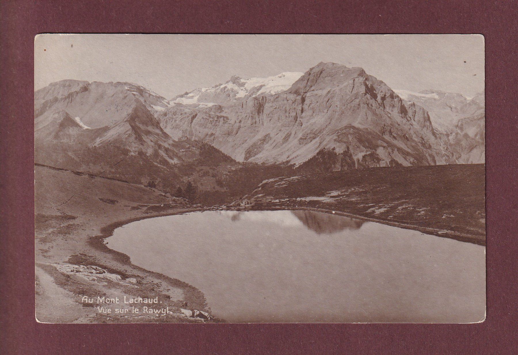 Cartoline postali: Au MONT LACHAUX - Rawyl - 1918 – Usato da Pully venduto da nicecards