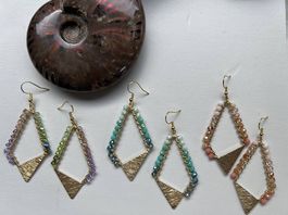 Ohrringe Swarovski Perlen Ibiza Boho Style 