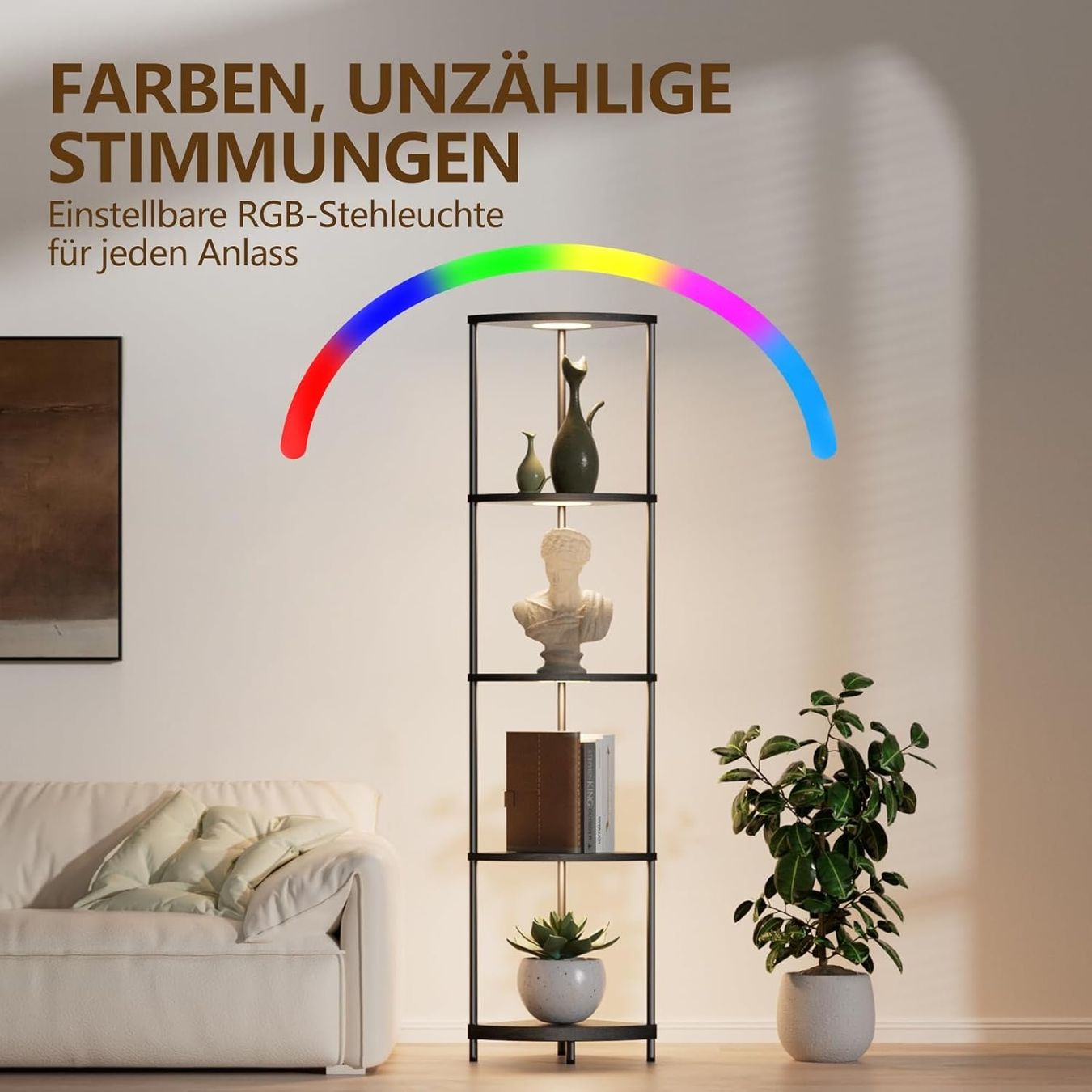 Lampade: Stehlampe mit Regal Dimmbar – Nuovo e nell'imballaggio originale da Gränichen venduto da omniadeals 3