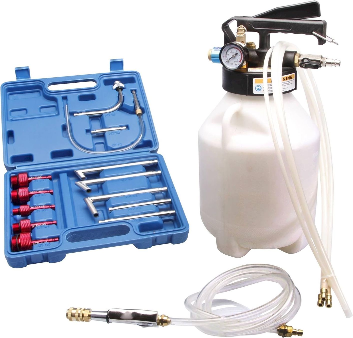 Altre attrezzature per officine: Druckluft Ölwechsel 6L + 13 Adapter – Nuovo e nell'imballaggio originale da Bottighofen venduto da zaap