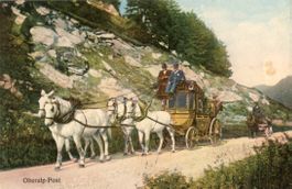 Oberalp   UR   -     POST - Kutschen       um  1 9 1 1