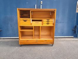Vintage Sekretär / Latteralschrank auf Rollen - Swiss made
