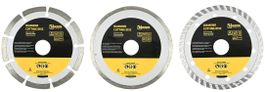 3er Set Diamanttrennscheiben 125mm für Beton, Fliesen +Stein
