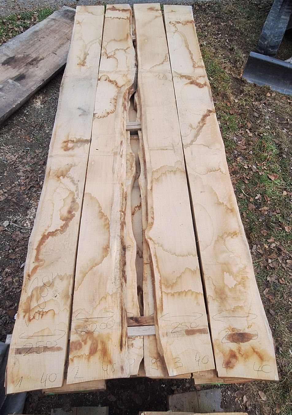 Articoli in legno: Eichenbrett 40mm, 4m Länge – Nuovo (secondo la descrizione) da Waldkirch venduto da bauprofi87