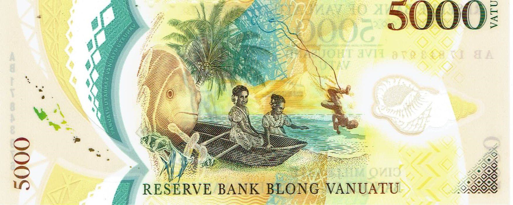 Banknoten: Vanuatu 5000 Vatu 2017 P-19 Polymer UNZ – Neu (gemäss Beschreibung) aus Steffisburg von ber_8htf 1