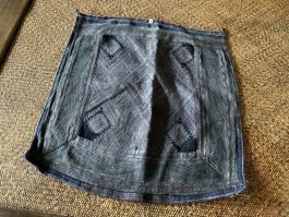 Antike Indigo Miao (Hmong) Schürze – handgewebt – China