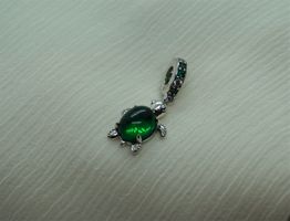 Charm "grüne Schildkröte" Pandora kompatibel Silber 925