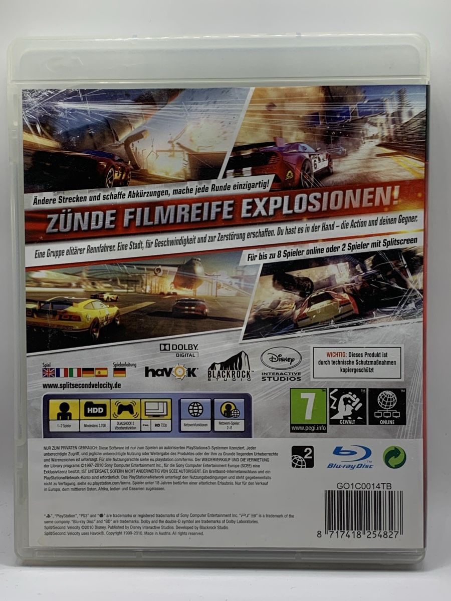 Sony Giochi: Split/Second Velocity - PS3 – Usato da Ostermundigen venduto da RG-Collector 1