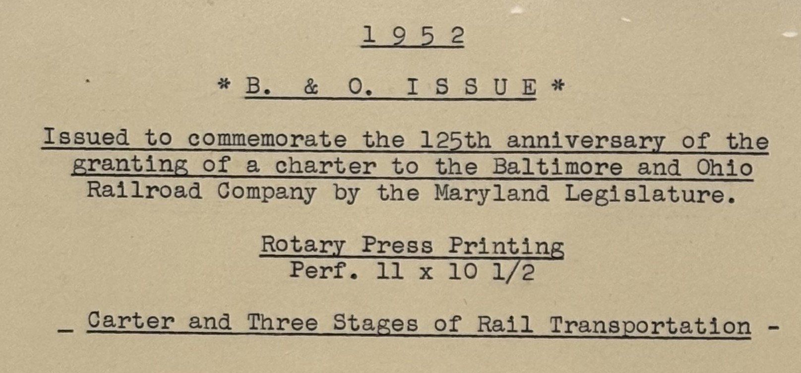 Tutti i francobolli: LOT USA BRIEFMARKEN EISENBAHN 1950/52 – Usato da Ostermundigen venduto da wini63 4