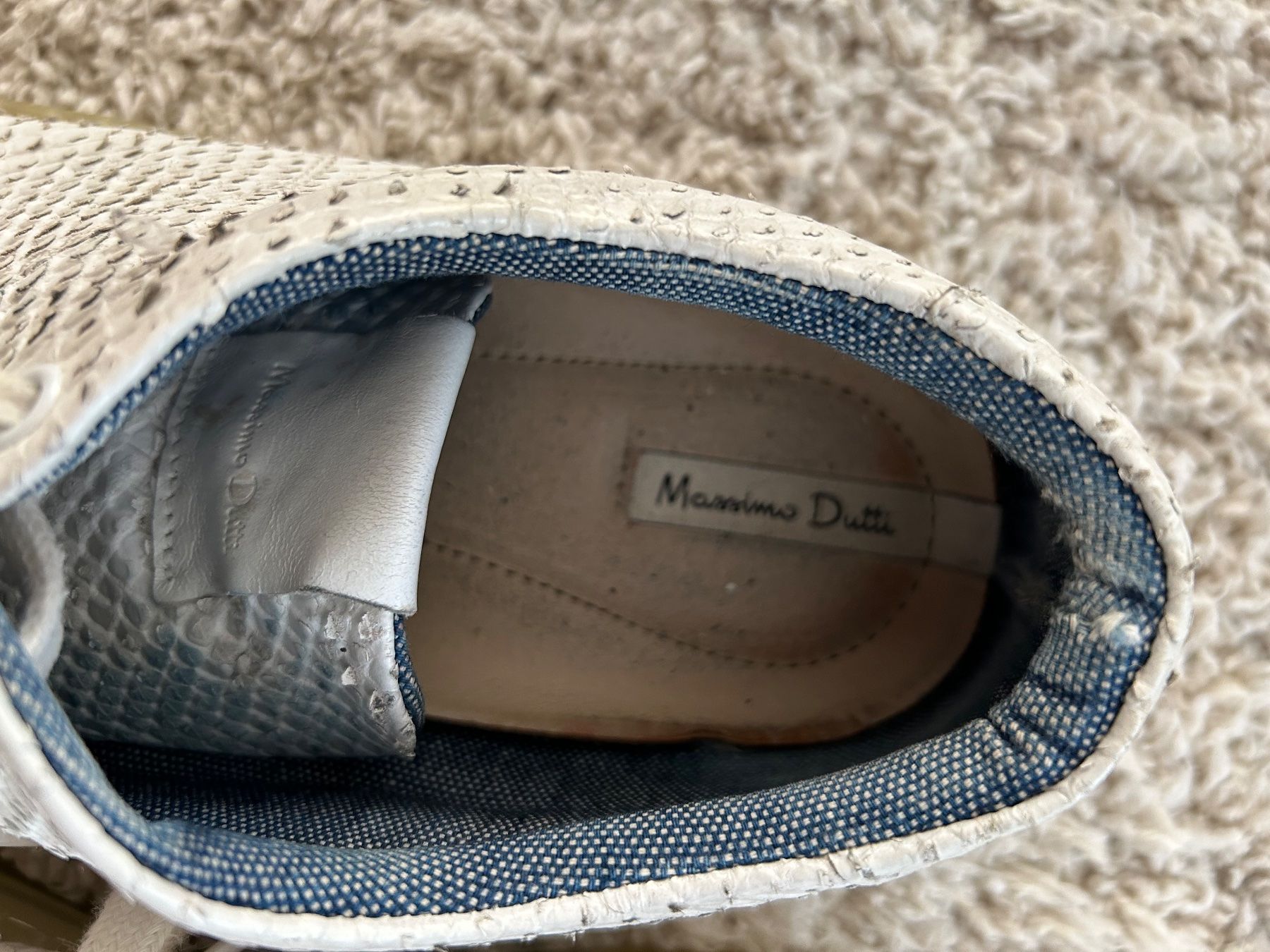 Massimo Dutti Damenschuhe: Massimo Dutti Sneakers Gr. 39 Weiss Leder – Gebraucht aus Horn von Resvi 5
