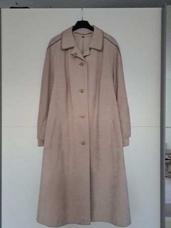 Damen Mantel Cifraline Plus beige langer Schnitt 