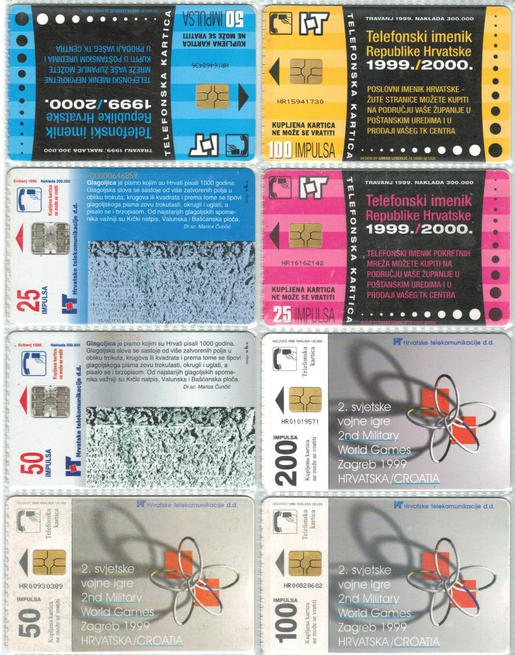 Cartes de téléphone: 8 Telefonkarten Kroatien – D'occasion à Zürich par tol_b7c7 1