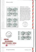 5 Blätter Serie 594H9-599Hx aus Markenheft ET 1.2.1984