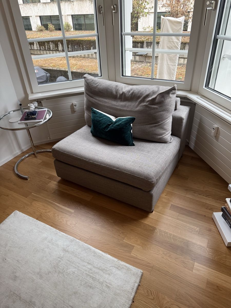 Sofas: 2x Sofa module grey fabric good condition 100x97cm – D'occasion à Zürich par enr_r8cc 4