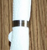 Fingerring Stahl silber-gelb Ø 17mm NEU (27)