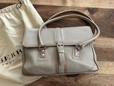 Burberry Handtasche Leder beige
