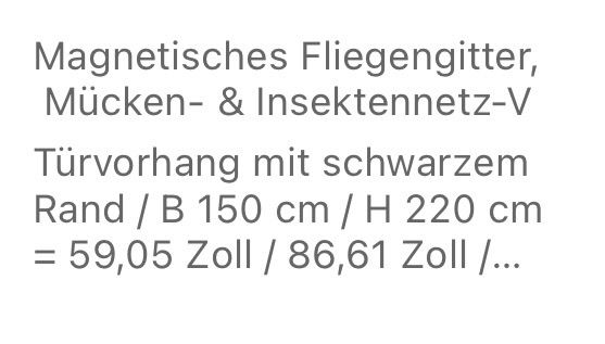 Tende: Fliegengitter Moskitonetz magnetisch 150x220 cm – Nuovo e nell'imballaggio originale da Lengnau BE venduto da U_g_o 6