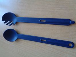 Tupperware Salatbesteck blau