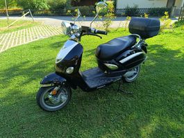 E-Roller ECOBIT Legend schwarz/weiss mit Topcase 75km/h