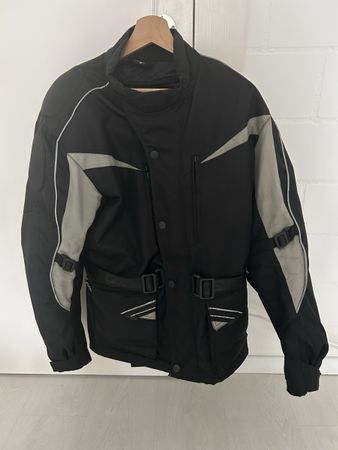 Motorradjacke Schwarz Grau Grösse M .