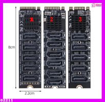 M.2 zu SATA 3.0 Riser Karte M2 M-KEY PCI-E Erweiterung