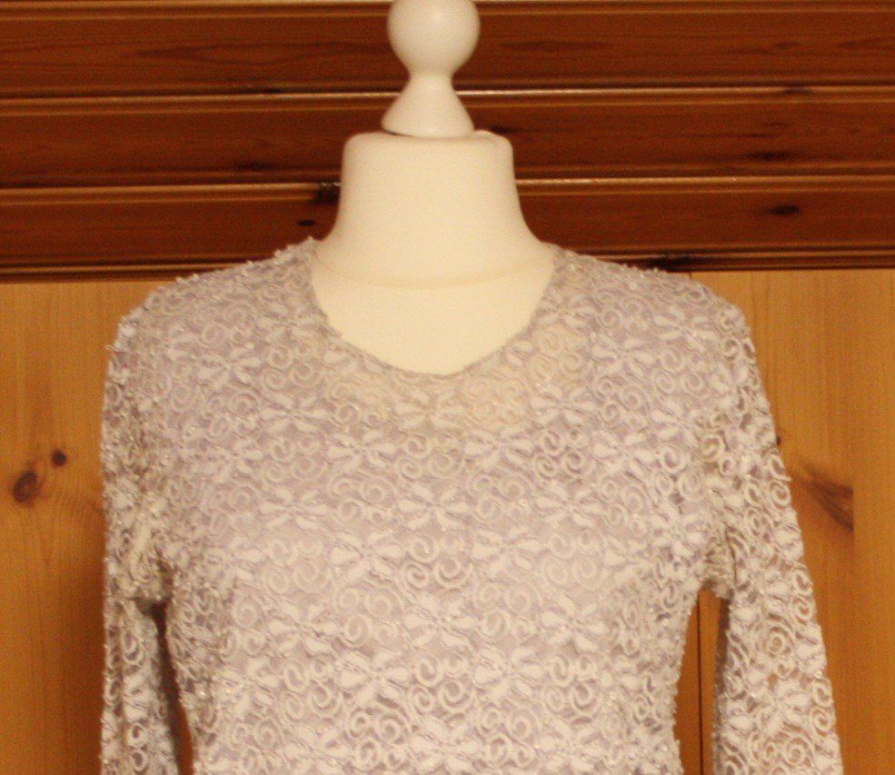 Camicette: Bluse Spitze BENELUXE weiss - lila Gr. M – Usato da Flüelen venduto da Diversicum-Vintage 1