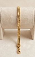 Bracciale a catena color oro maglia grano nuovo acciaio